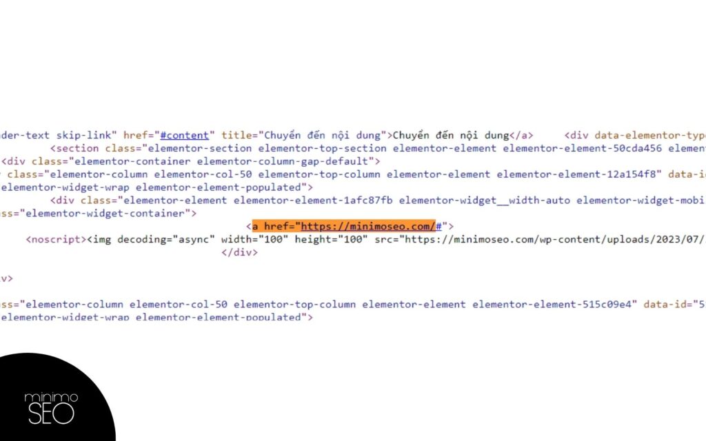 tìm kiếm liên kết trong HTML của trang